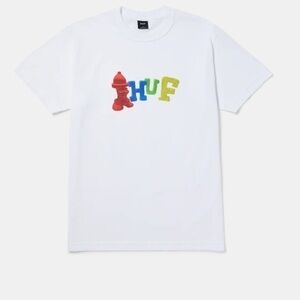HUF Claytime White T-Shirt, US Men’s Size XL, NWT